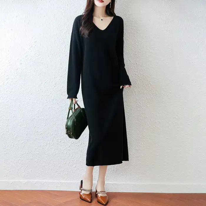 Nouvelle jupe en laine en automne et en hiver
