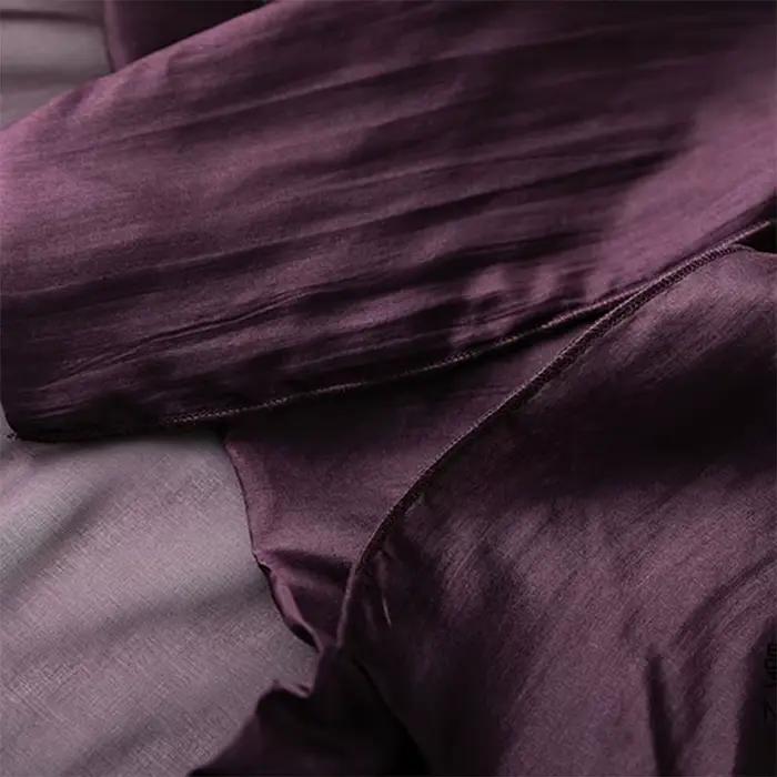 InjSkirt-Jupe longue violette avec double doublure pour femme, vêtement de plage d'été, grand ourlet, couleur unie, 100%, MM795