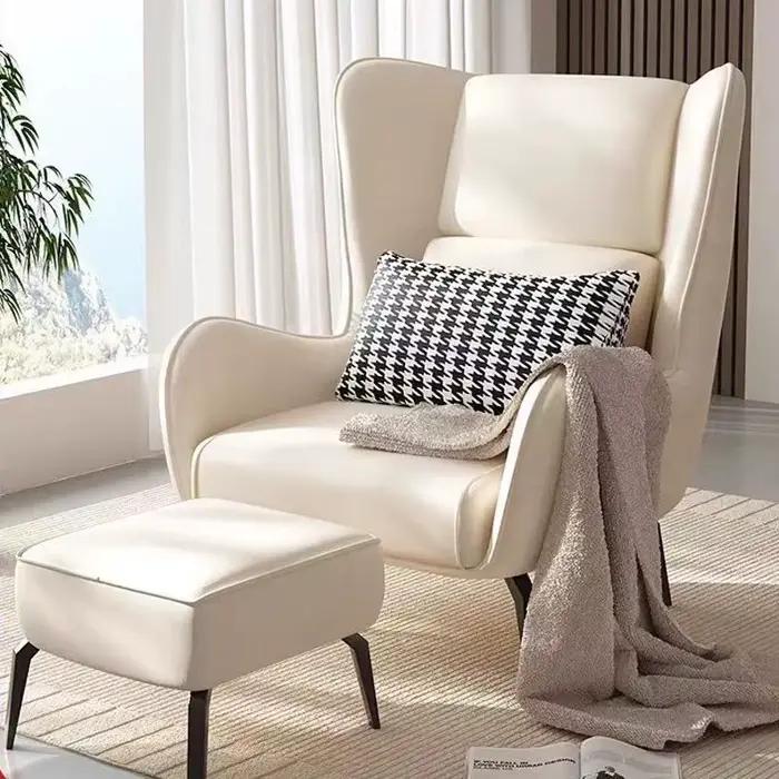Balcon Support chaise salle à manger en cuir jeu luxe chaise design protecteurs de sol Muebles Para El Hogar salon accessoires