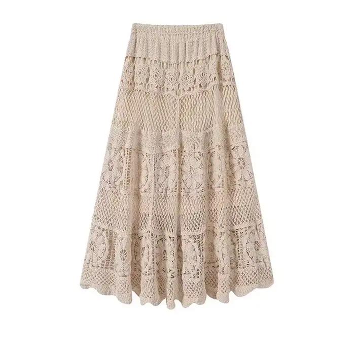 Jupe mi-longue Vintage pour femmes