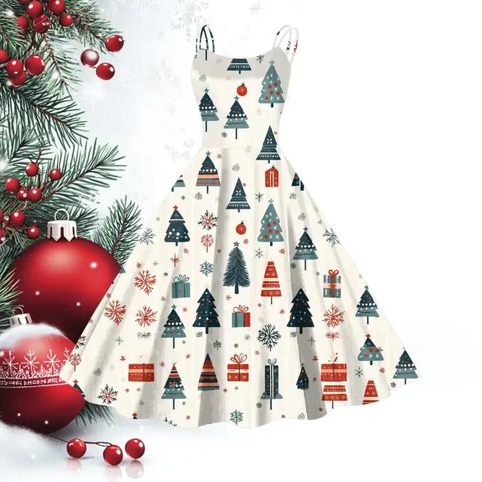 Robe de Soirée de Noël Rouge pour Femme
