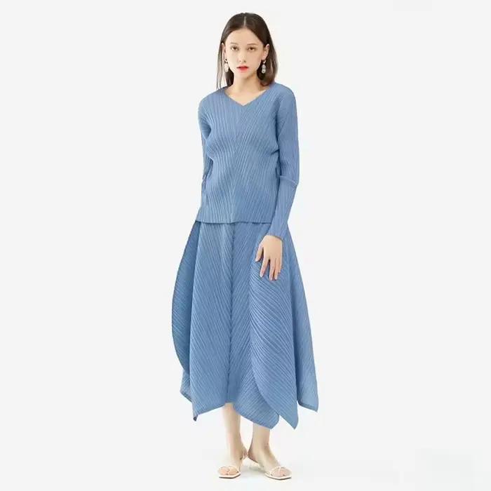 Jupes pour femmes femme vêtements nouvelle belle Lssey Miyake couleur unie 2025 printemps et été