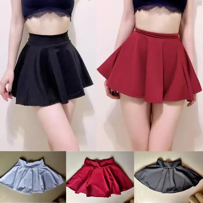 Moulante haute Wiast Wrap jupe plissée robe Sexy a-ligne longue boîte de nuit tenue de fête décontracté Mini jupes pour femme noir blanc