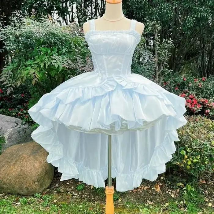 MAGOGO blanc noir court Super moelleux Lolita sous-jupe 30CM canard fesses Tutu jupe soutien désossé doux gaze nuage jupons