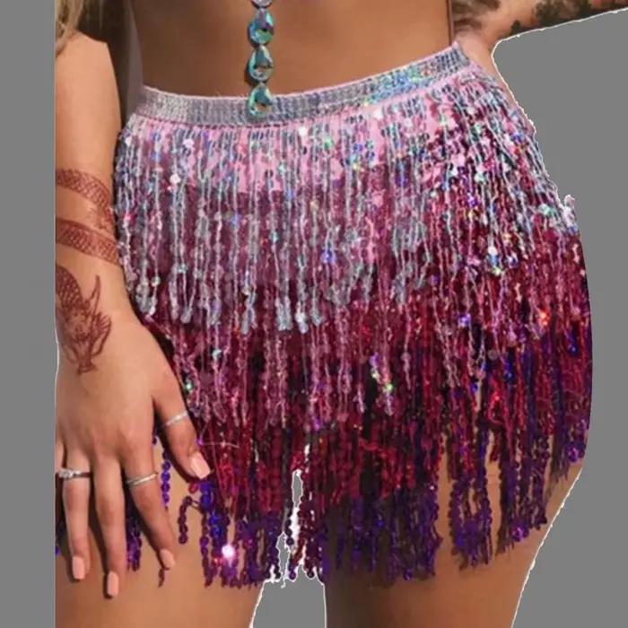 Jupe de danse orientale à sequins