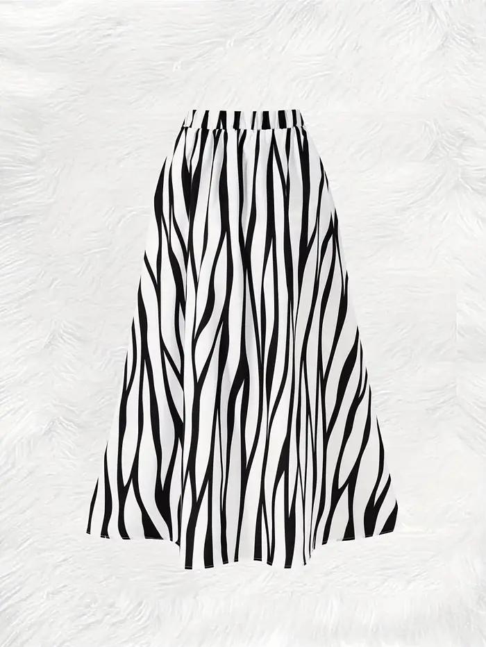 Jupe imprimée zèbre pour femme