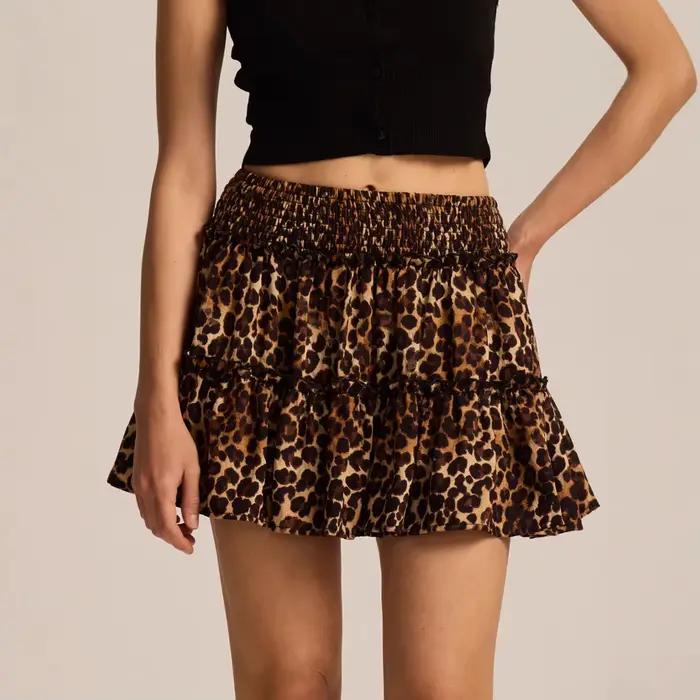 Jupe-culotte taille haute extensible pour femme