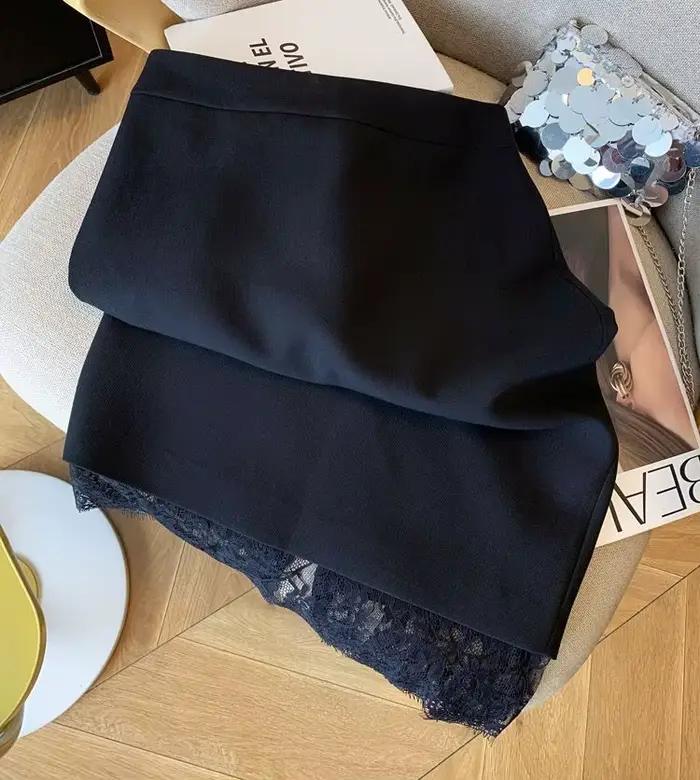 Mini jupe Sexy en dentelle noire, taille haute, Streetwear d'été pour femmes, jupes courtes, vêtements à la mode, jupe droite décontractée, tendance