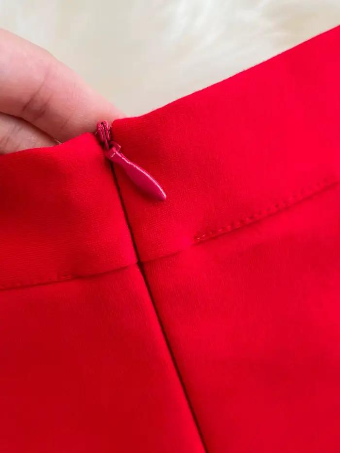 Jupe trompent taille haute à volants pour femmes, jupe ronde sexy, élégante, monochromatique, bureau, printemps, été