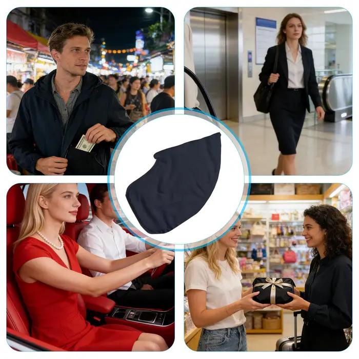 Poches à coudre invisibles pour jupe, pochette de sécurité à coudre à l'intérieur de la robe ou du costume, pour la sécurité en voyage, portefeuille dissimulé