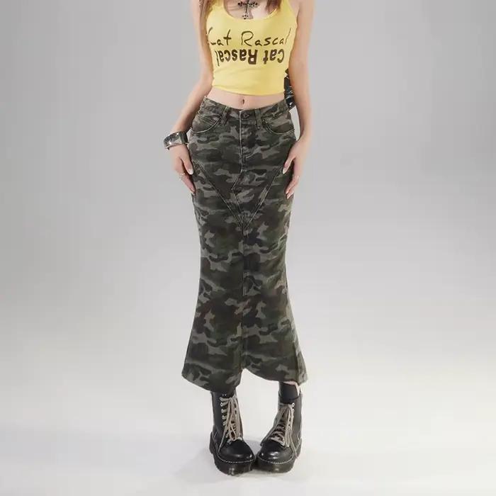 Jupe de Camouflage Vintage pour femmes