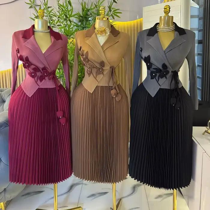 Jupe plissée Miyake pour femmes grandes tailles