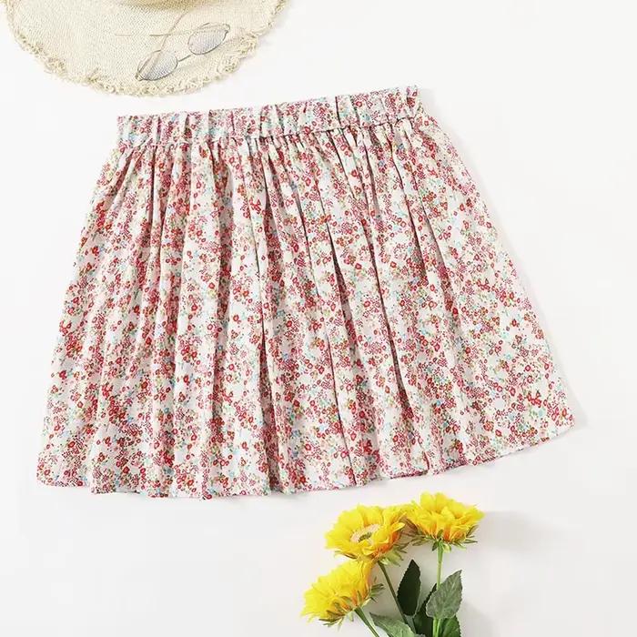 Jupe trapèze décontractée en mousseline de soie, grande taille, imprimé Floral, pour femmes, taille haute élastique, élégante, style Boho, bas grande taille 7XL 8XL, été