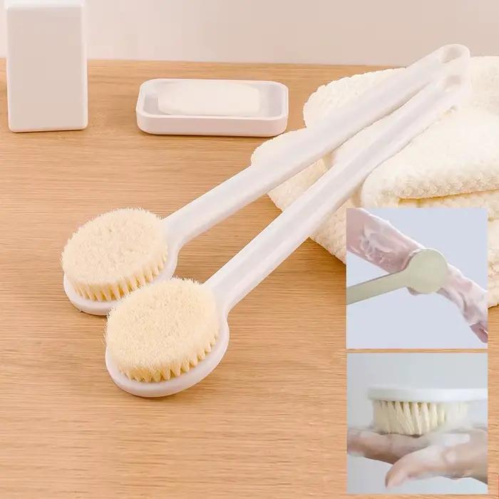 Brosse de douche à long manche pour le dos, poils doux, exfoliante pour le corps, pour la santé de la peau, accessoires de bain