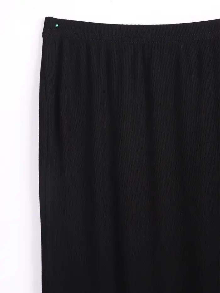 Jupe midi côtelée extensible pour femmes enceintes