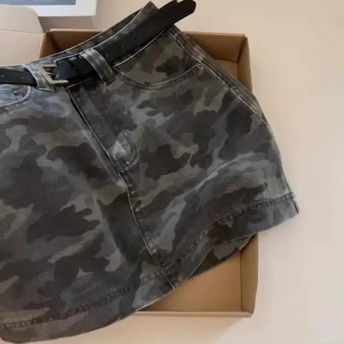 Spice Girls – jupe courte en jean Camouflage pour femmes