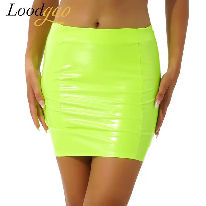 Femmes jupe crayon Look mouillé