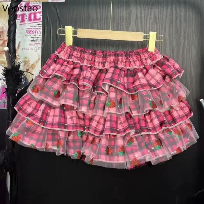 Mini jupe Style Lolita japonais Kawaii Y2k pour femmes