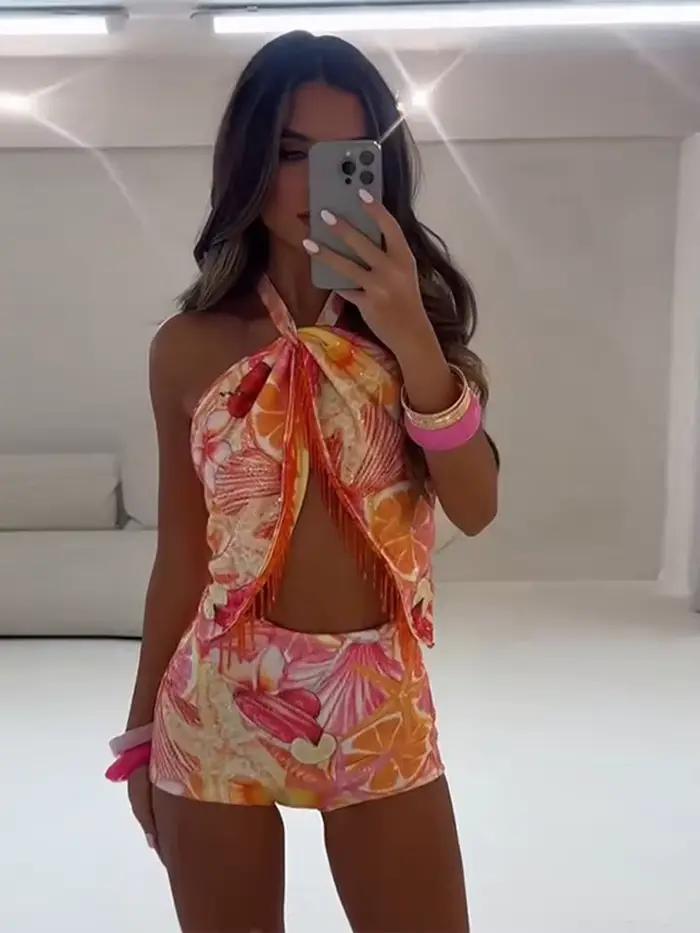 Rétro sans manches gilet Mini jupe femme ensemble élégant simple boutonnage mince gilets a-doublure jupes ensembles