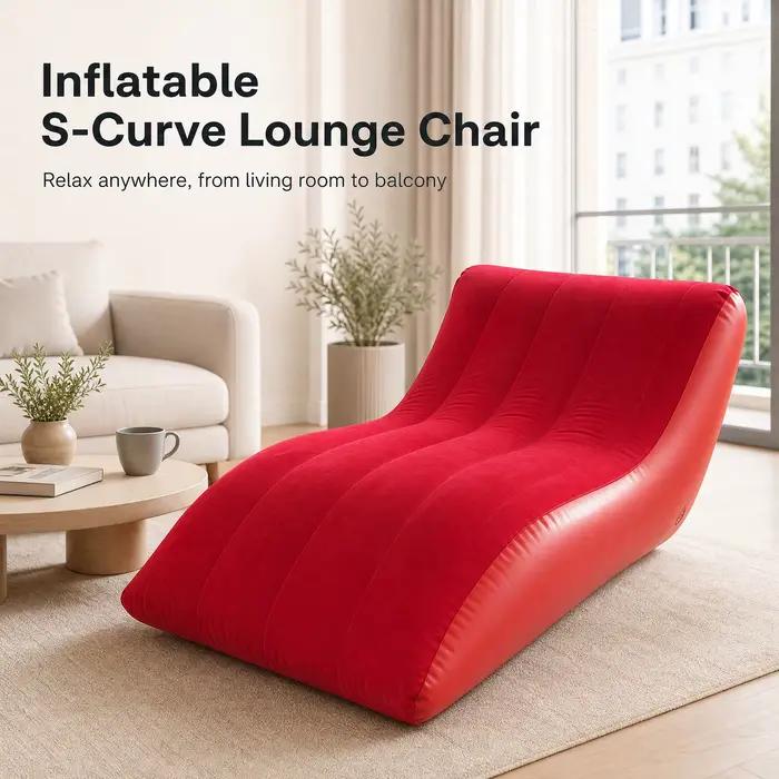 Fauteuil de salon ergonomique en forme de S pour intérieur, canapé paresseux individuel, fauteuil inclinable confortable pour balcon, salon, chambre à coucher