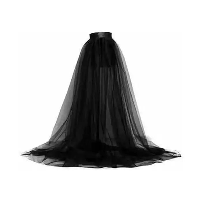 Femmes Punk jupe gothique Tulle jupe longue jupe robe bal jupes fête