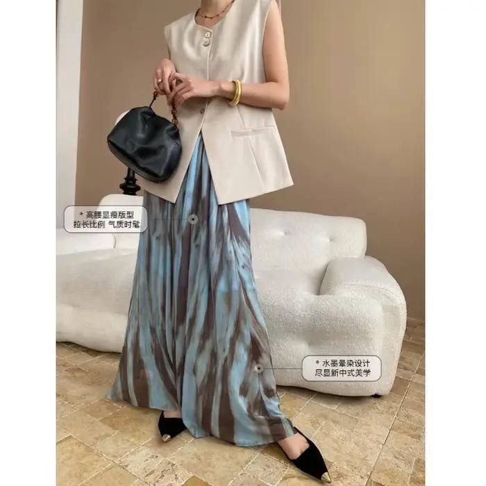 Jupe longue taille haute