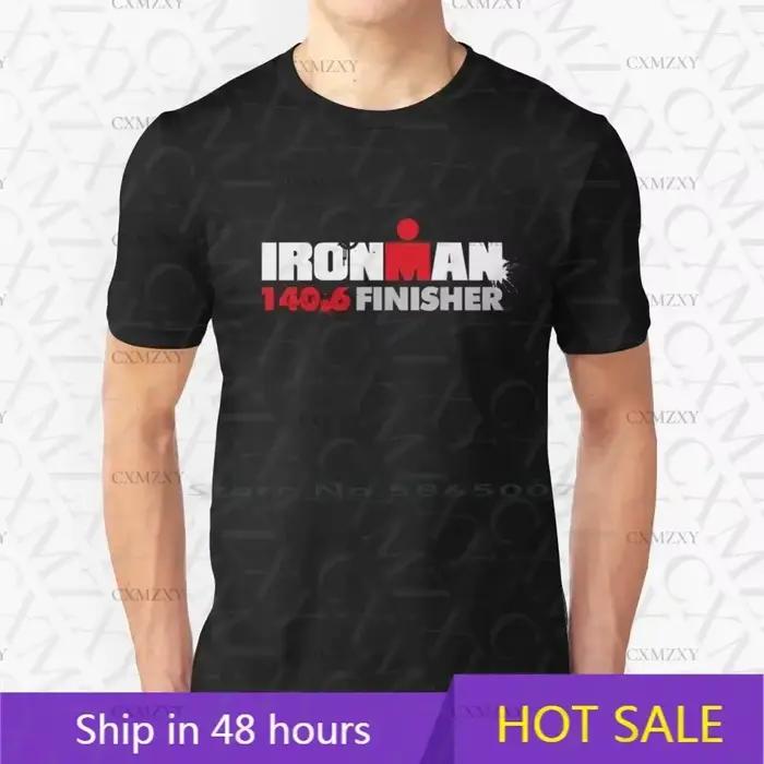 T-shirt de triathlon en coton pour coureur de triathlon (natation, vélo, course) 140.6, marathon, cyclisme, fitness, course à pied 70.3
