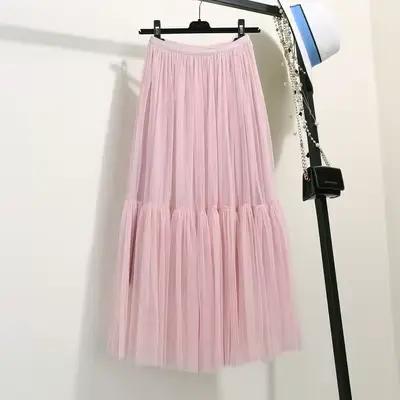 Jupe en maille transparente pour femme