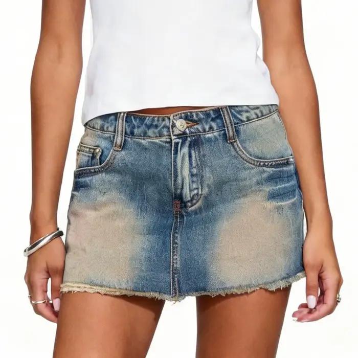 Jupe en jean Y2K pour femme