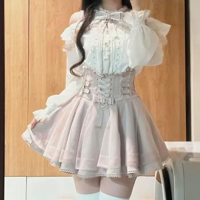 Ensemble jupe courte japonaise Kawaii