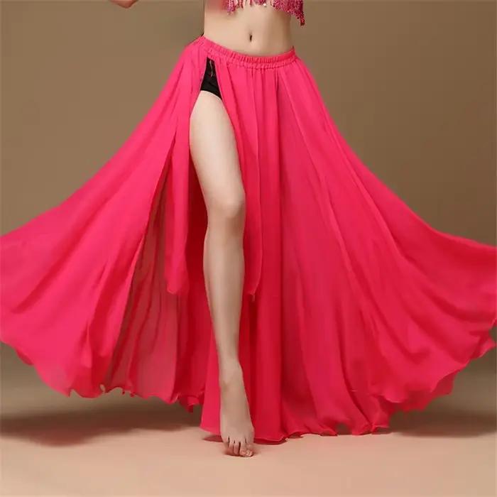 Jupe de danse du ventre fendue pour femme