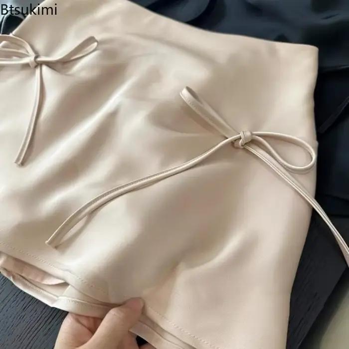 Mini jupes en Satin à lacets pour femmes