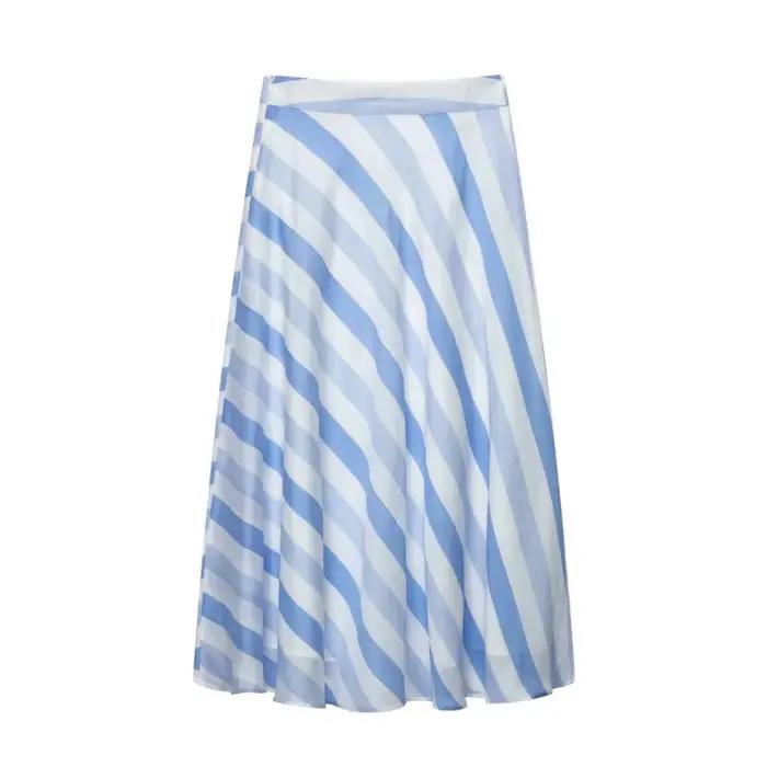Jupe midi rayée pour femme