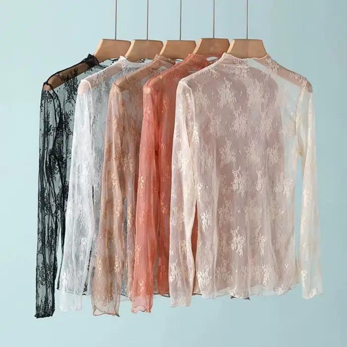 T-shirts en maille pour femmes à manches longues