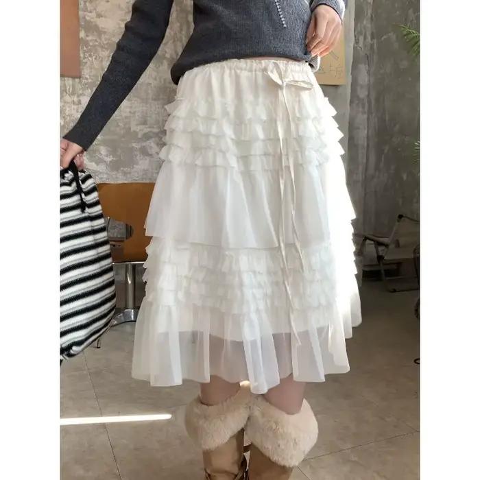 Jupe en maille française pour femme