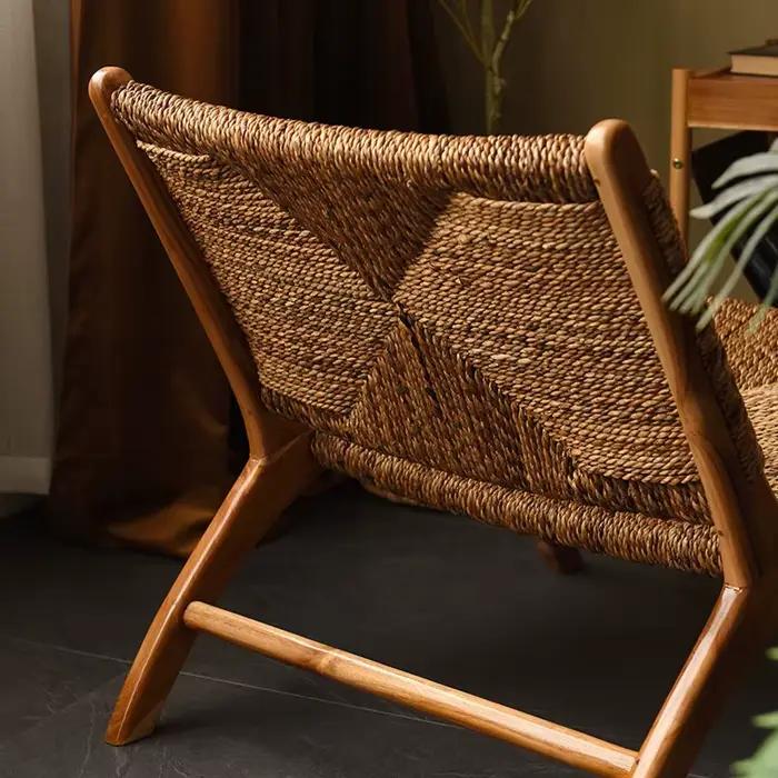 rotin, simple, loisirs, bois massif, dossier, balcon, chez l'habitant, bûche, chez l'habitant, salon, fauteuil inclinable, chaise