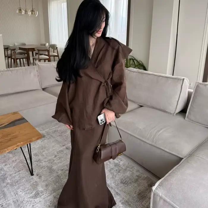 Ensemble jupe crayon et chemisier pour femme