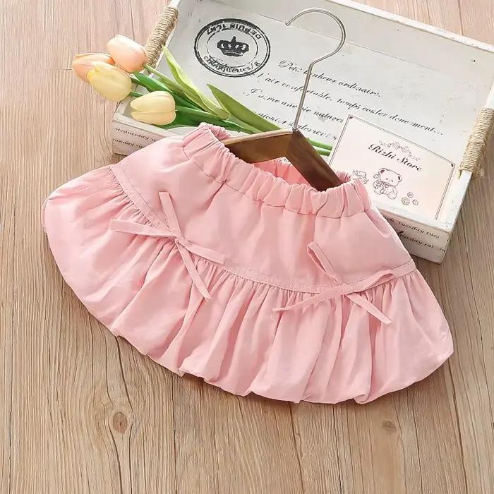 Jupe de costume mignonne pour petite fille été 2026, bas de tenue pour enfants en tissu doux, vêtements pour filles