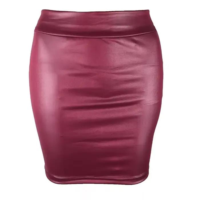 Femmes été Mini jupes taille haute coupe ajustée hanche crayon