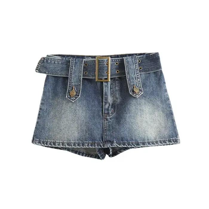 Jupe courte en jean pour femme