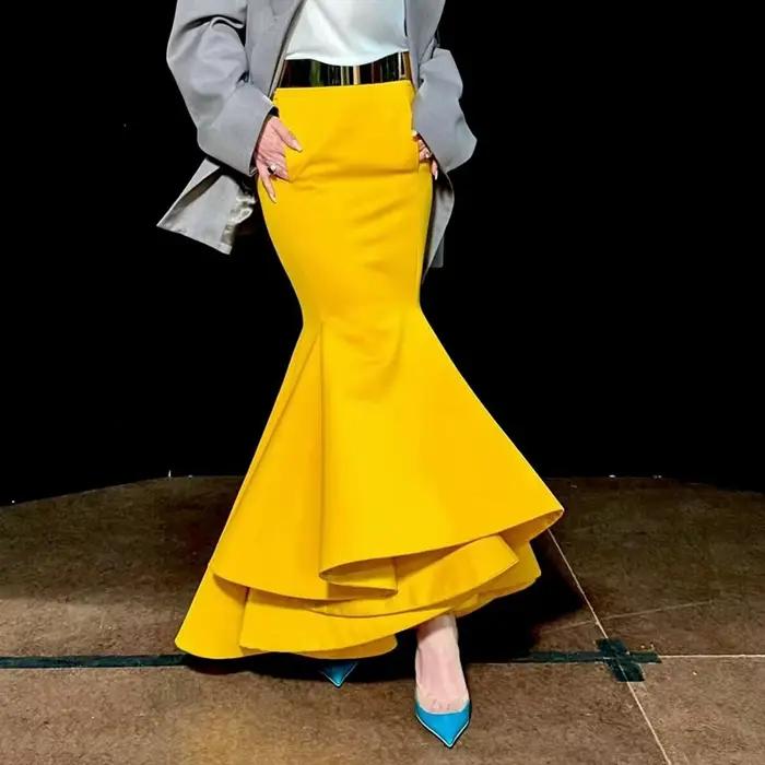 Jupe Sirène Chic en Satin pour Femme