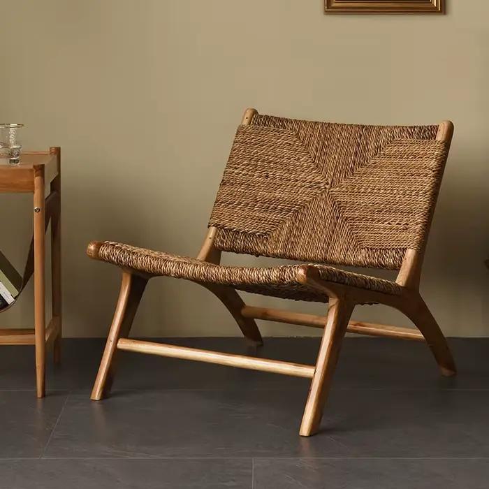 rotin, simple, loisirs, bois massif, dossier, balcon, chez l'habitant, bûche, chez l'habitant, salon, fauteuil inclinable, chaise