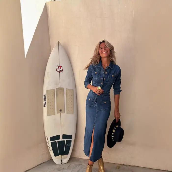 Robes en jean mi-longues pour femmes