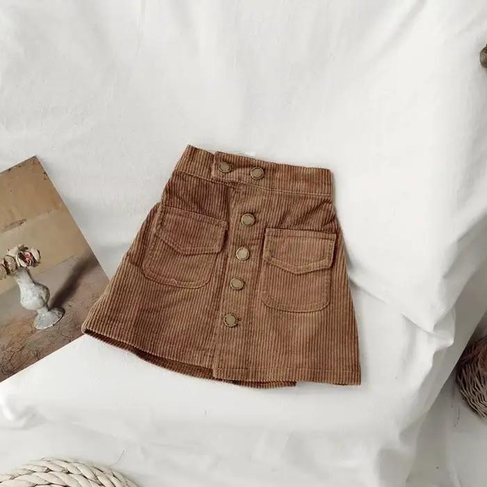 Jupe en velours côtelé pour fille – Mini