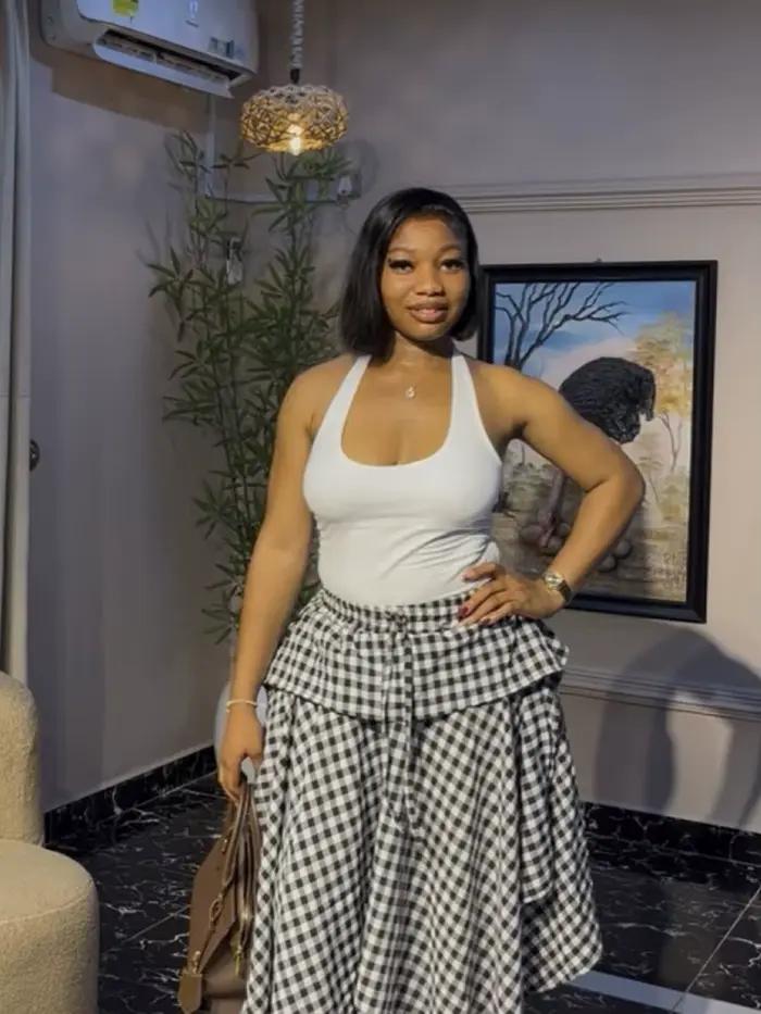 Jupe longue plissée évasée taille haute pour femme, coupe trapèze, asymétrique, décontractée d'été, à taille élastique, à carreaux