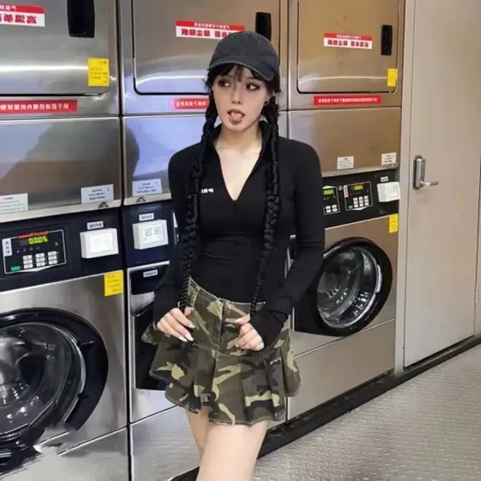 Jupes plissées de style américain pour femmes