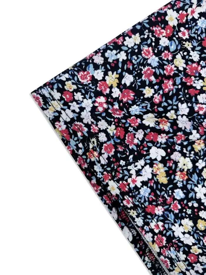 Jupe courte florale taille haute mi-longue ample coupe trapèze décontractée d'été pour filles et femmes