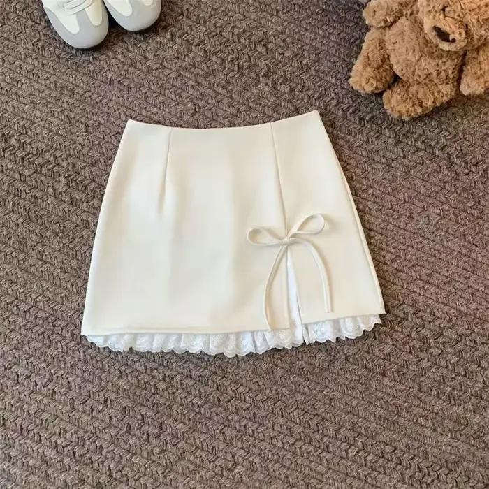 Femmes bureau dame taille haute a-ligne Mini jupe douce élégante