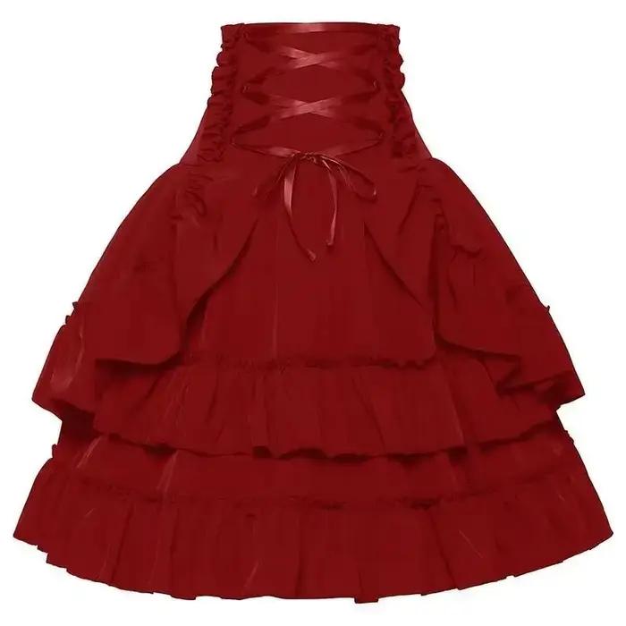 Jupe Lolita Gothique Médiévale Rétro Y2K pour Femme