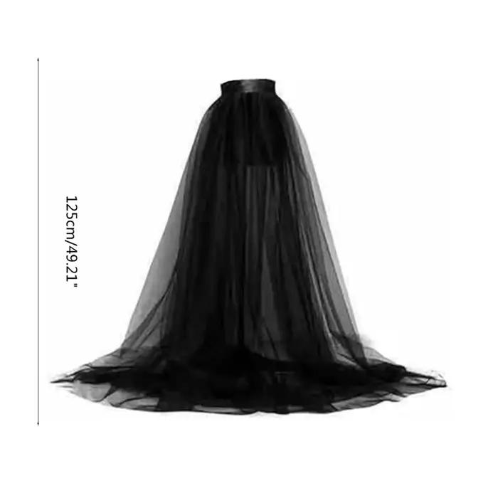 Femmes Punk jupe gothique Tulle jupe longue jupe robe bal jupes fête